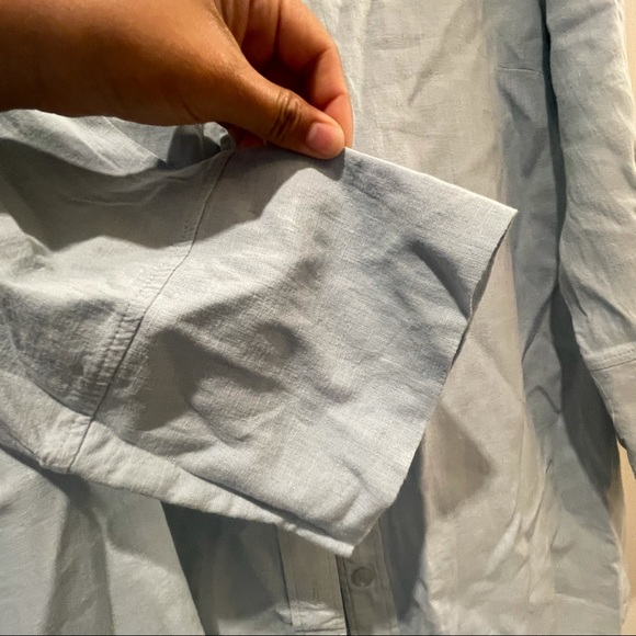 Light Blue XL Saint Tropez West Button Up Blouse - Picture 4 of 4